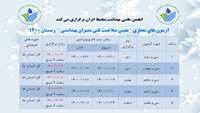برنامه زمان بندی زمستان 1400 آزمون های تعیین صلاحیت فنی ممیزان بهداشتی