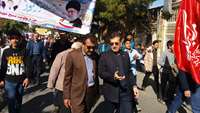 حضور هیئت علمی،کارکنان و دانشجویان دانشکده در راهپیمایی ۱۳ آبان